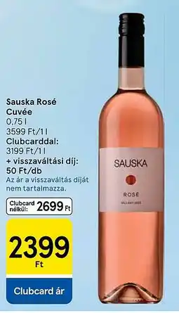 Tesco Sauska Rosé Cuvée ajánlat