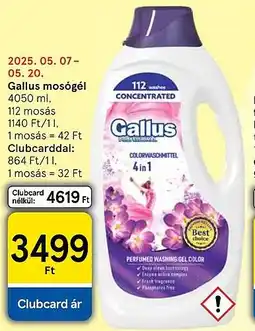 Tesco Gallus mosógél ajánlat