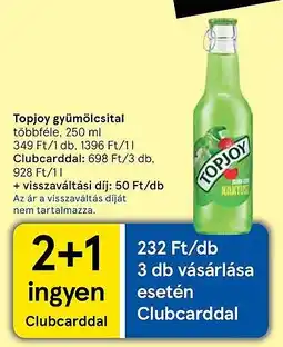 Tesco Topjoy gyümölcsital ajánlat
