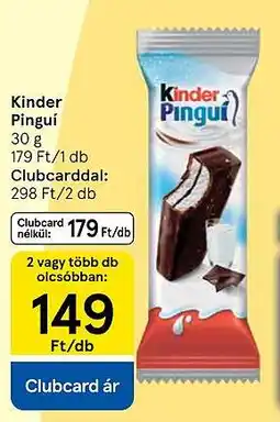 Tesco Kinder Pinguí ajánlat