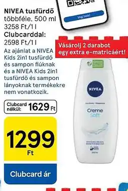 Tesco Nivea tusfürdő ajánlat