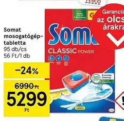 Tesco Somat mosogatógép- tabletta ajánlat