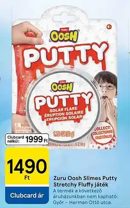 Tesco Zuru Oosh Slimes Putty Stretchy Fluffy játék ajánlat