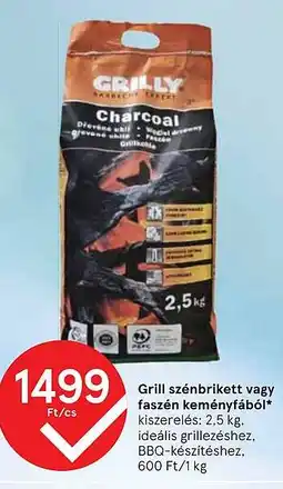 Tesco Grill szénbrikett vagy faszén keményfából ajánlat