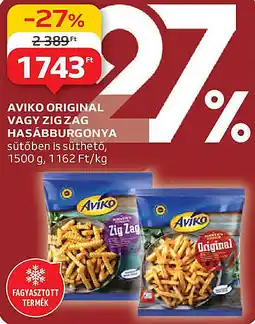 Auchan Aviko original vagy zig zag hasábburgonya ajánlat