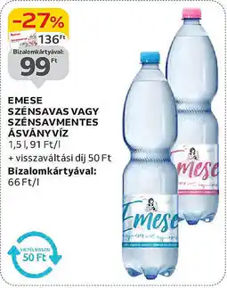 Auchan Emese szénsavas vagy szénsavmentes ásványvíz ajánlat