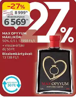 Auchan Max opy yum máklikőr ajánlat