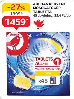 Auchan Auchan kedvenc mosogatógép tabletta ajánlat