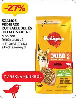 Auchan Számos Pedigree kutyaeledel és jutalomfalat ajánlat