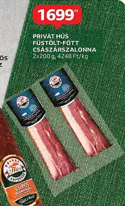 Auchan Privát hús füstölt-főtt császárszalonna ajánlat