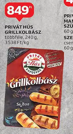 Auchan Privát hús grillkolbász ajánlat