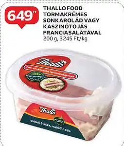 Auchan Thallo food tormakrémes sonkarolád stb. ajánlat