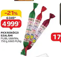 Auchan Pick rákóczi szalámi ajánlat