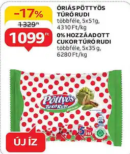Auchan Óriás pöttyös túró rudi stb. ajánlat