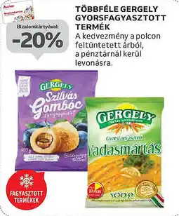 Auchan Többféle gergely gyorsfagyasztott termék ajánlat
