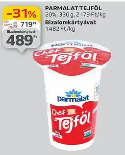 Auchan Parmalat tejföl ajánlat