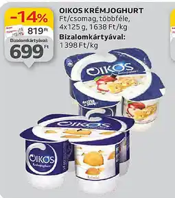 Auchan Oikos krémjoghurt ajánlat