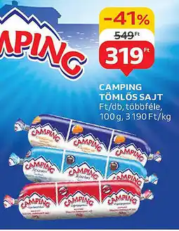 Auchan Camping tömlős sajt ajánlat