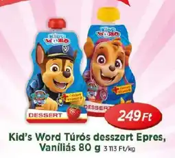 Real Kid's Word Túrós desszert Epres, Vaníliás ajánlat
