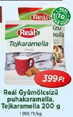 Real Reál Gyümölcsízű puhakaramella, Tejkaramella ajánlat