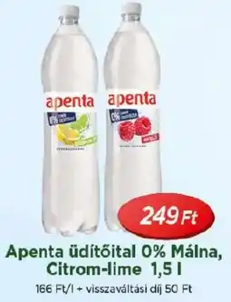 Real Apenta üdítőital 0% Málna, Citrom-lime ajánlat