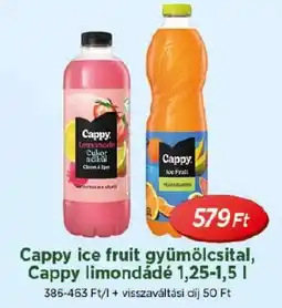 Real Cappy ice fruit gyümölcsital, Cappy limondádé ajánlat