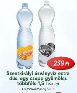 Real Szentkirályi ásványvíz extra dús, egy csepp gyümölcs ajánlat