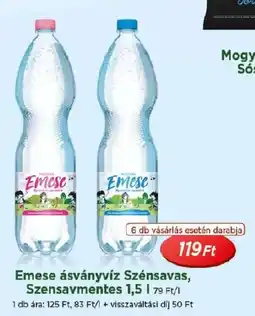 Real Emese ásványvíz Szénsavas, Szensavmentes ajánlat