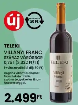 Spar Teleki Villányi Franc ajánlat