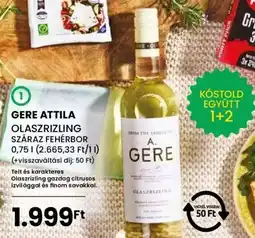 Spar Gere Attila Olaszrizling ajánlat