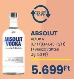 Spar Absolut Vodka ajánlat