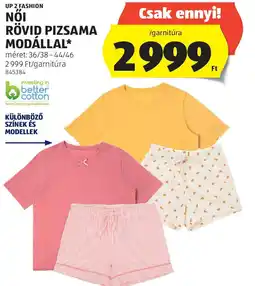 ALDI Up 2 Fashion Rövid pizsama modállal ajánlat