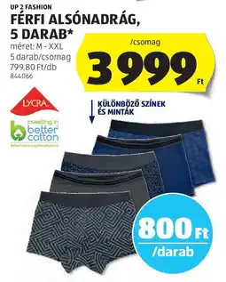 ALDI Up 2 Fashion férfi alsónadrág ajánlat