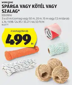 ALDI Workzone spárga / kötél / szalag ajánlat