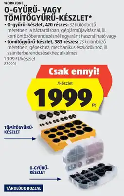 ALDI Workzone o-gyűrű- / tömítőgyűrű-készlet ajánlat