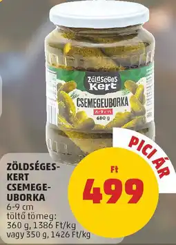 PENNY Zöldséges-kert csemege-uborka ajánlat