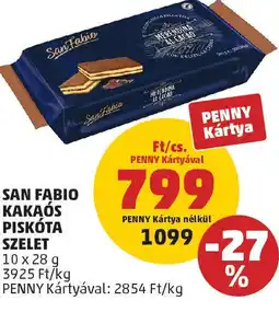 PENNY San Fabio Kakaós piskóta szelet ajánlat