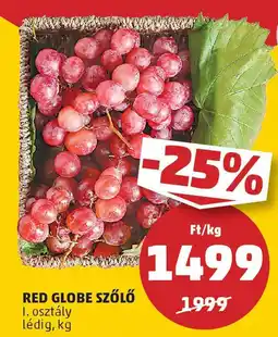 PENNY Red Globe szőlő ajánlat