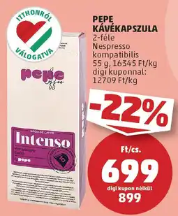 PENNY Pepe kávékapszula ajánlat