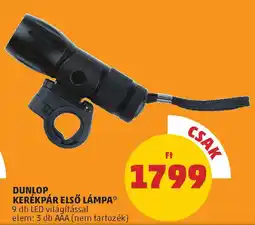 PENNY Dunlop kerékpár első lámpa ajánlat
