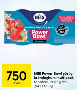 Tesco Milli Power Bowl görög krémjoghurt multipack ajánlat