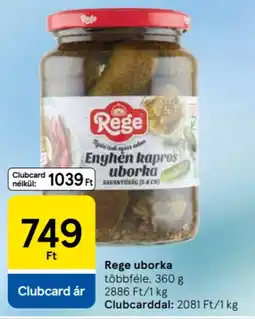 Tesco Rege uborka ajánlat