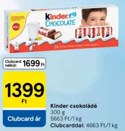 Tesco Kinder csokoládé ajánlat