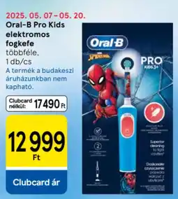 Tesco Oral-B Pro Kids elektromos fogkefe ajánlat