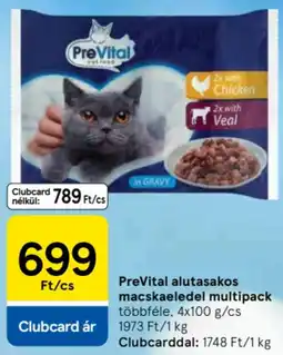 Tesco PreVital alutasakos macskaeledel multipack ajánlat