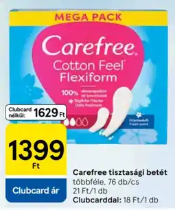 Tesco Carefree tisztasági betét ajánlat
