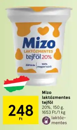 Tesco Mizo laktózmentes tejföl ajánlat