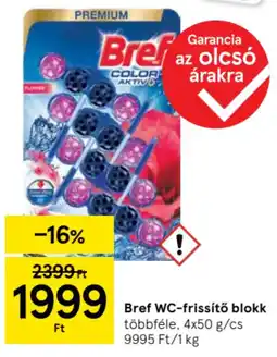 Tesco Bref WC-frissítő blokk ajánlat