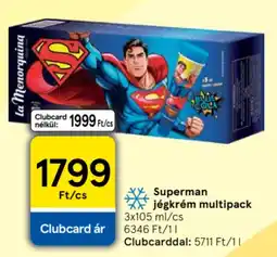 Tesco Superman jégkrém multipack ajánlat