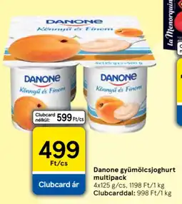 Tesco Danone gyümölcsjoghurt multipack ajánlat